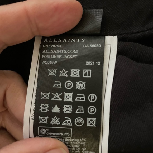 BNWT All Saints Foxi Liner Jacket size 8 - Picture 9 of 9